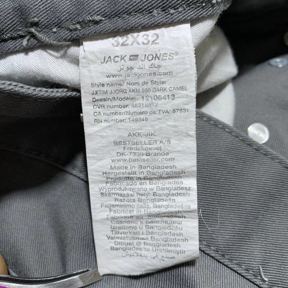 Jack & Jones | Men | Core Workwear Gray Anti Fit Denim Pants | 32x32 - Picture 13 of 15